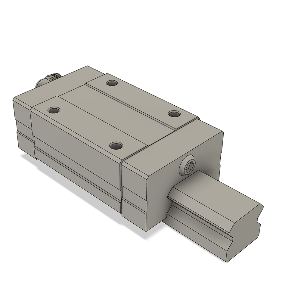 LSH20BK-HN-N-D-M6 AIRTAC PROFILE RAIL BEARING<br>LSH 20MM SERIES, NORMAL ACCURACY WITH NO PRELOAD (D) STANDARD, SQUARE MOUNT - NORMAL BODY